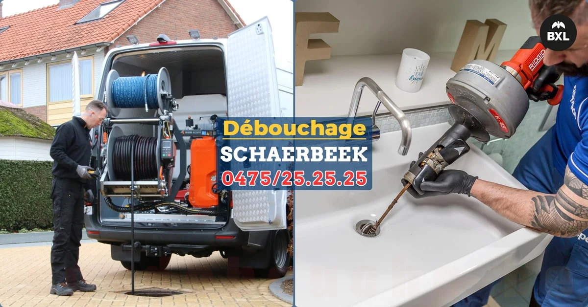 Débouchage de canalisations à Schaerbeek par SOS Débouche