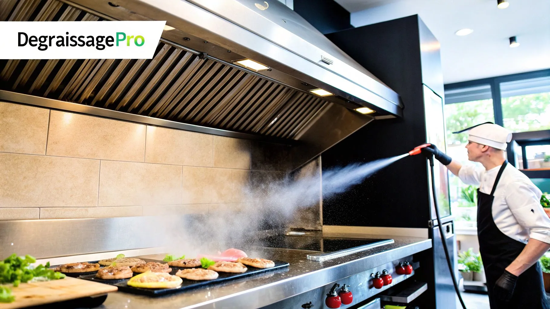 Dégraissant pour cuisine professionnelle