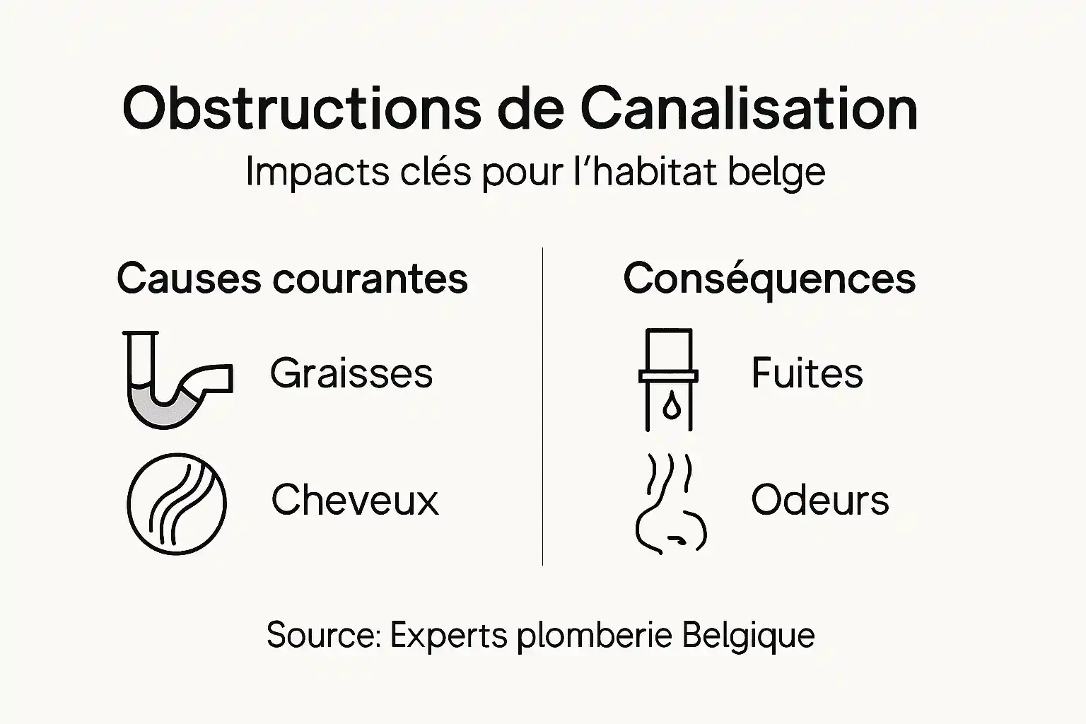 Infographie : pourquoi les canalisations se bouchent et quelles en sont les conséquences