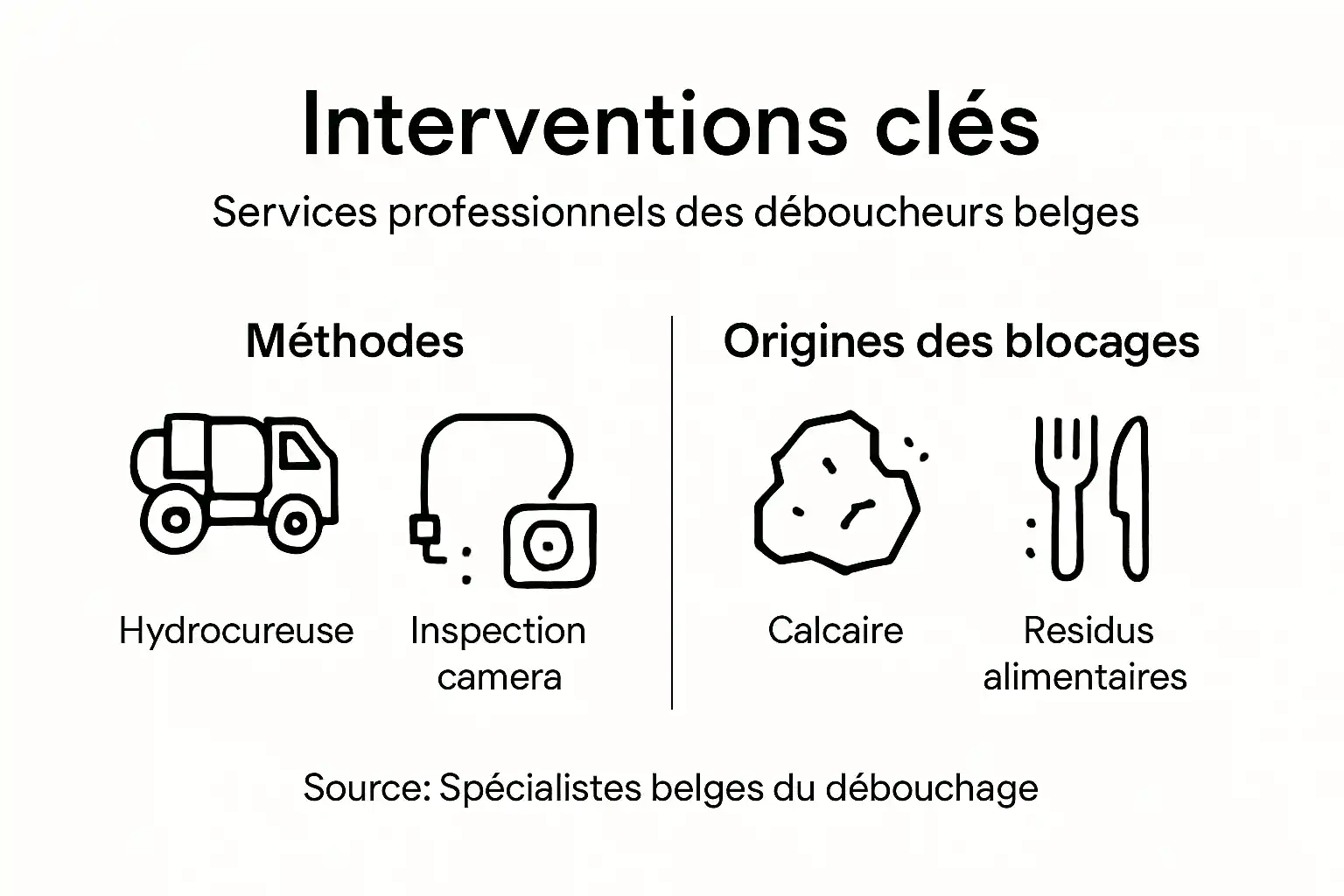 Infographie : tout savoir sur les interventions d’un déboucheur professionnel en Belgique