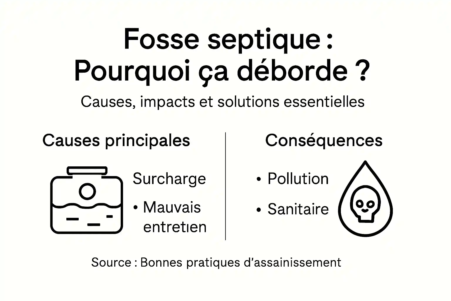 Infographie : comprendre les causes, les conséquences et les solutions liées aux problèmes de fosse septique