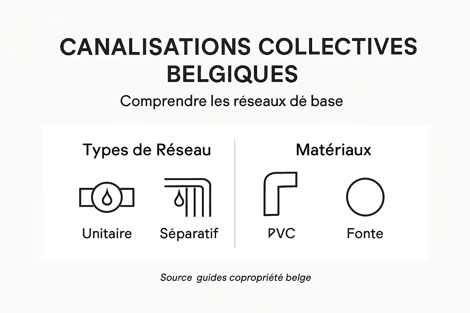 Panorama des différents types de conduites utilisées en Belgique