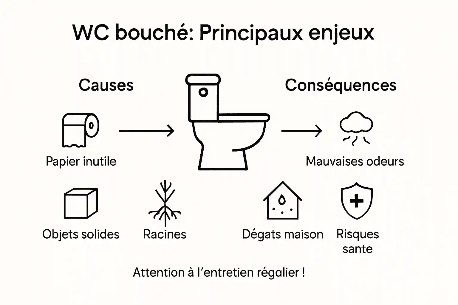 Infographie : pourquoi les toilettes se bouchent-elles et quelles sont les conséquences en Belgique ?