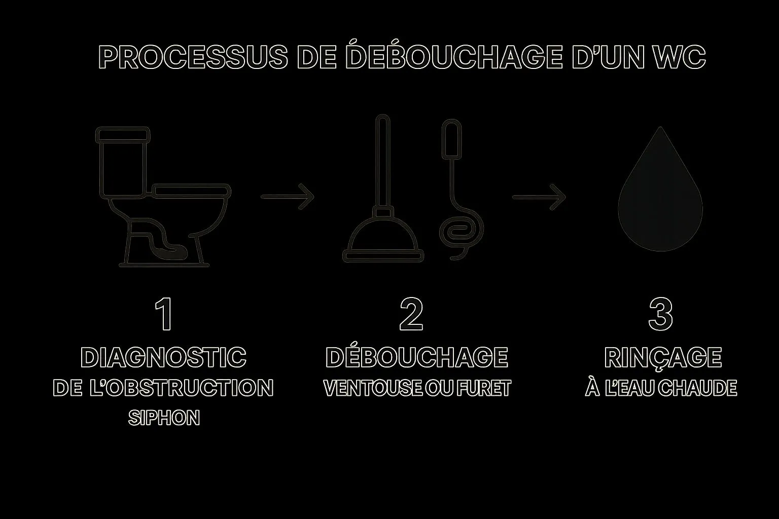 Infographic about wc bouché que faire