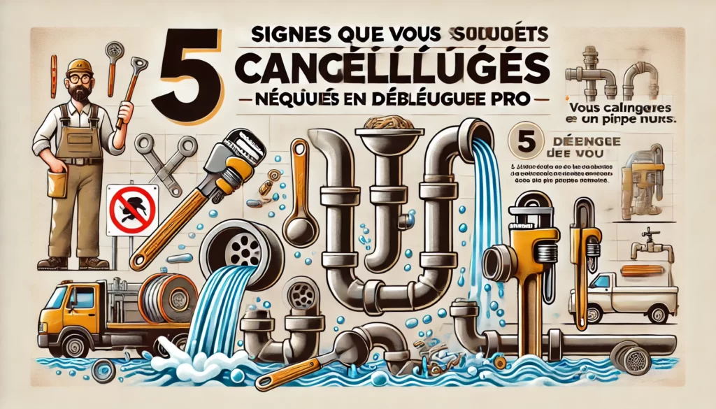 5 signes que vos canalisations nécessitent un débouchage pro